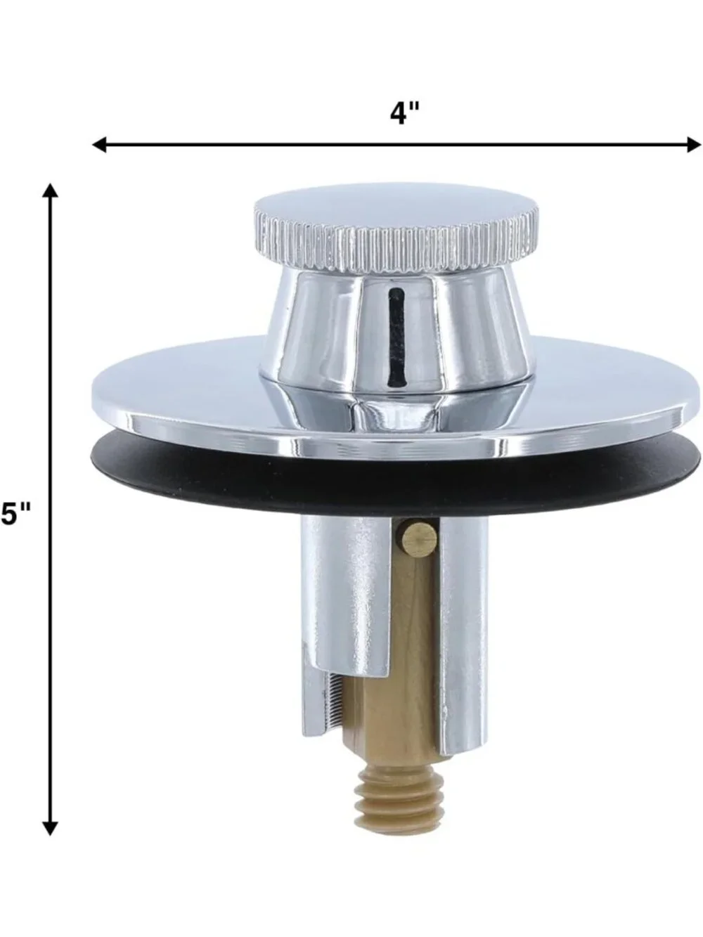 Chrome Lift & Turn Bathtub Drain Stopper - Easy Install, Durable & Stylish